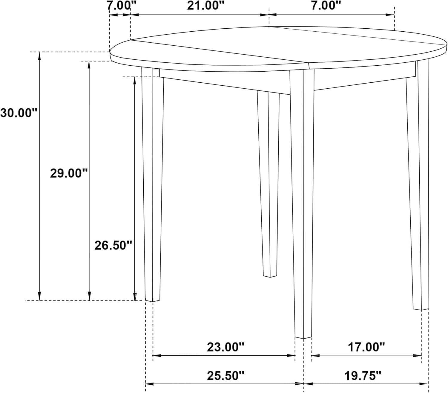 Drop Leaf Dining Set With Cushioned Chairs