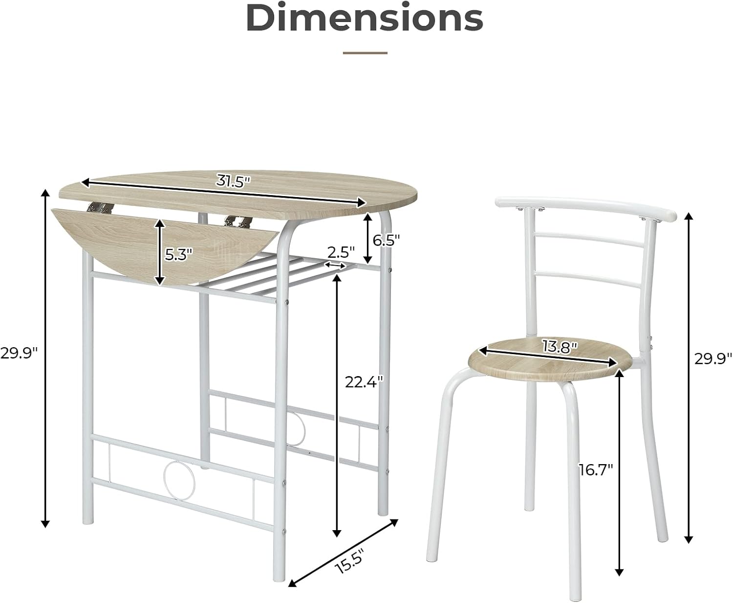 Drop Leaf Table Set With Chairs