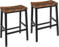 Industrial Saddle Bar Stools Set