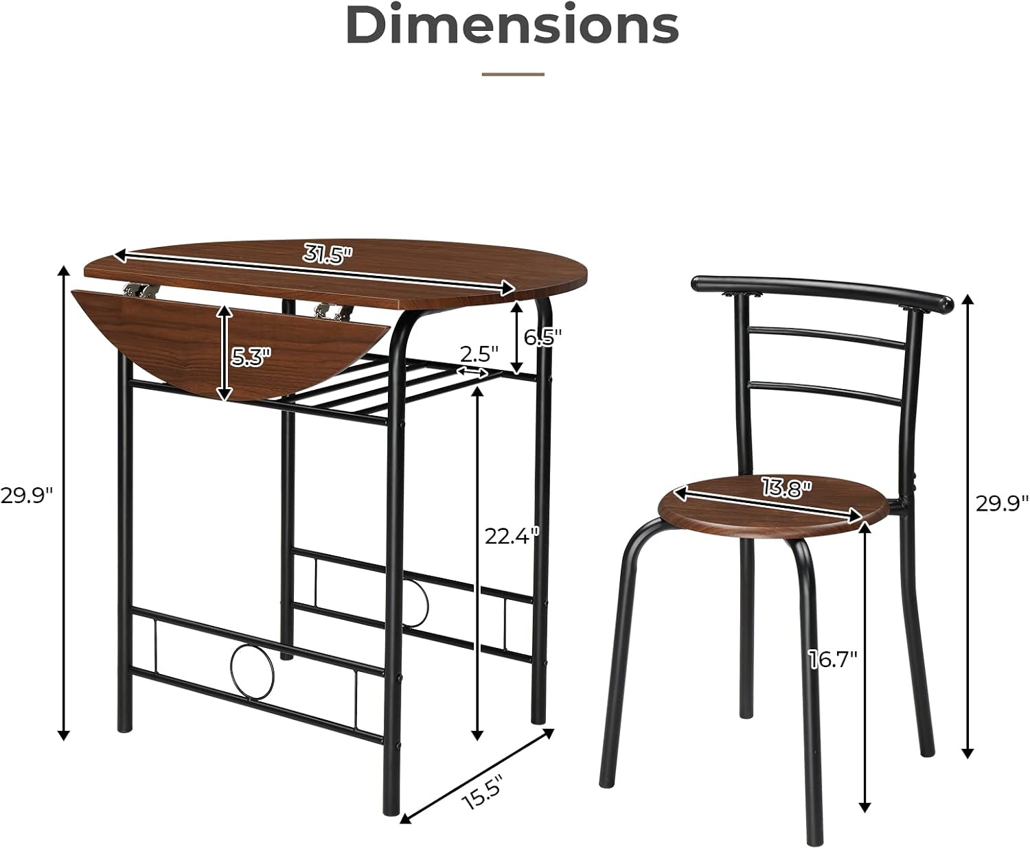 Drop Leaf Table Set With Chairs