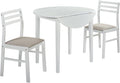 Round Drop Leaf Dining Set With Chairs