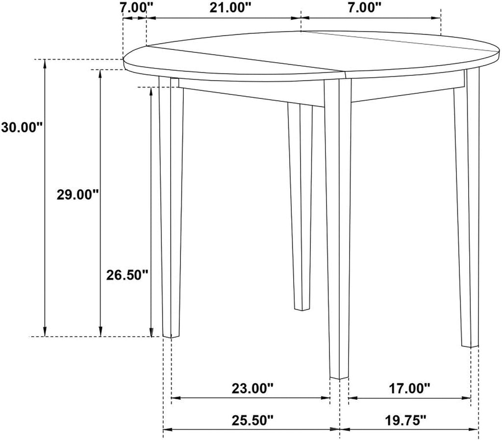 Round Drop Leaf Dining Set With Chairs