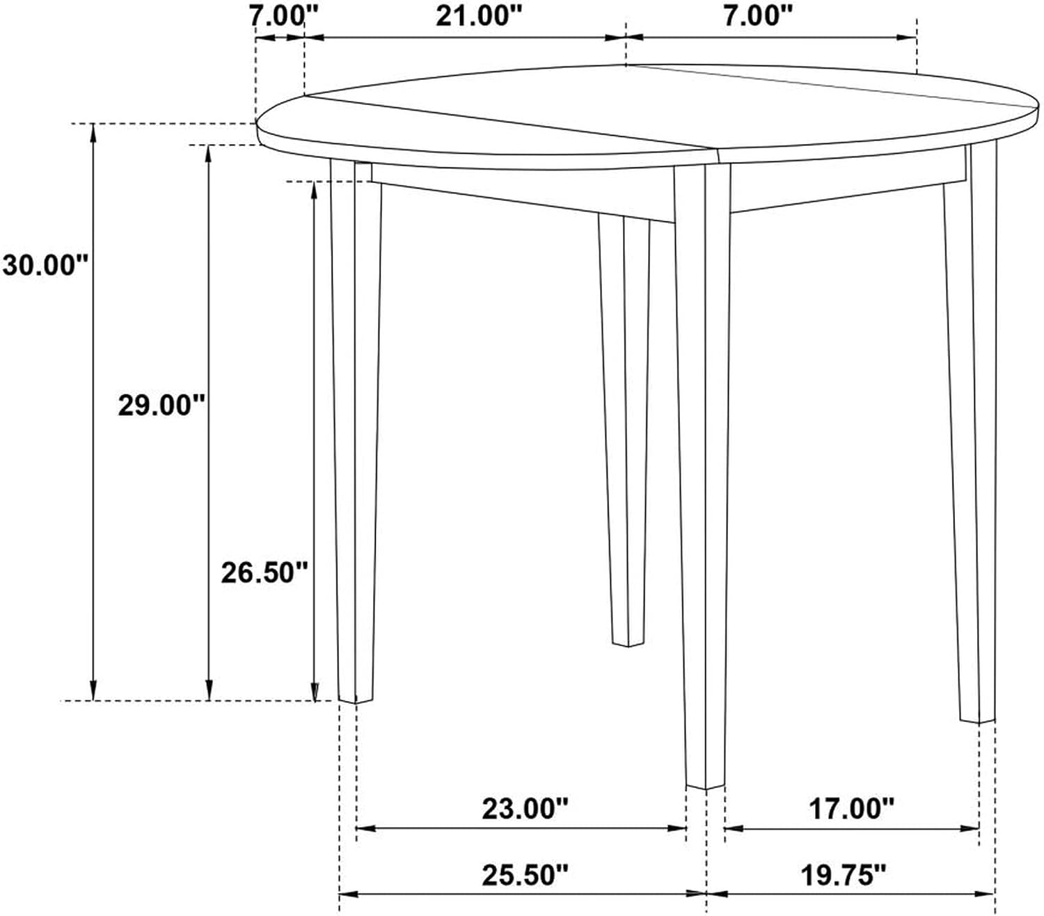 Round Drop Leaf Dining Set With Chairs