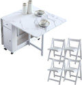 Foldable Dining Table Set With Chairs