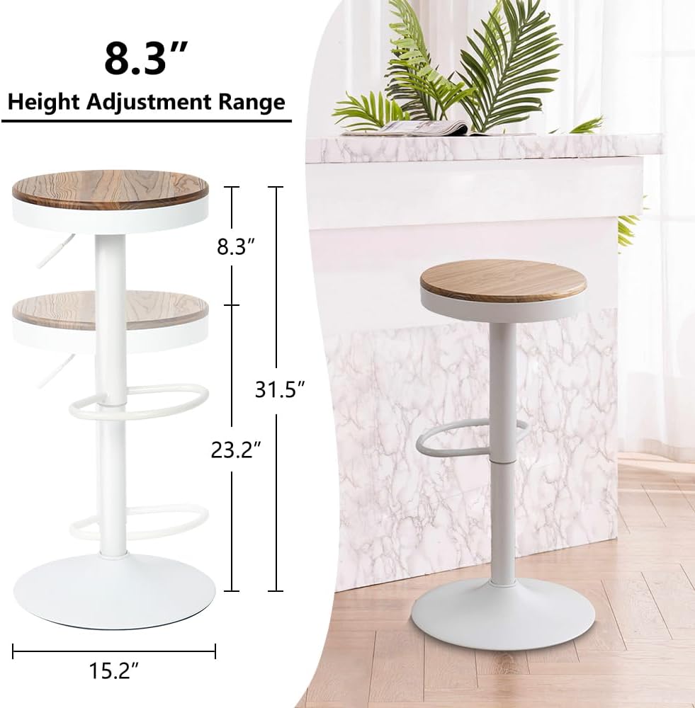 Adjustable Swivel Bar Stools Set