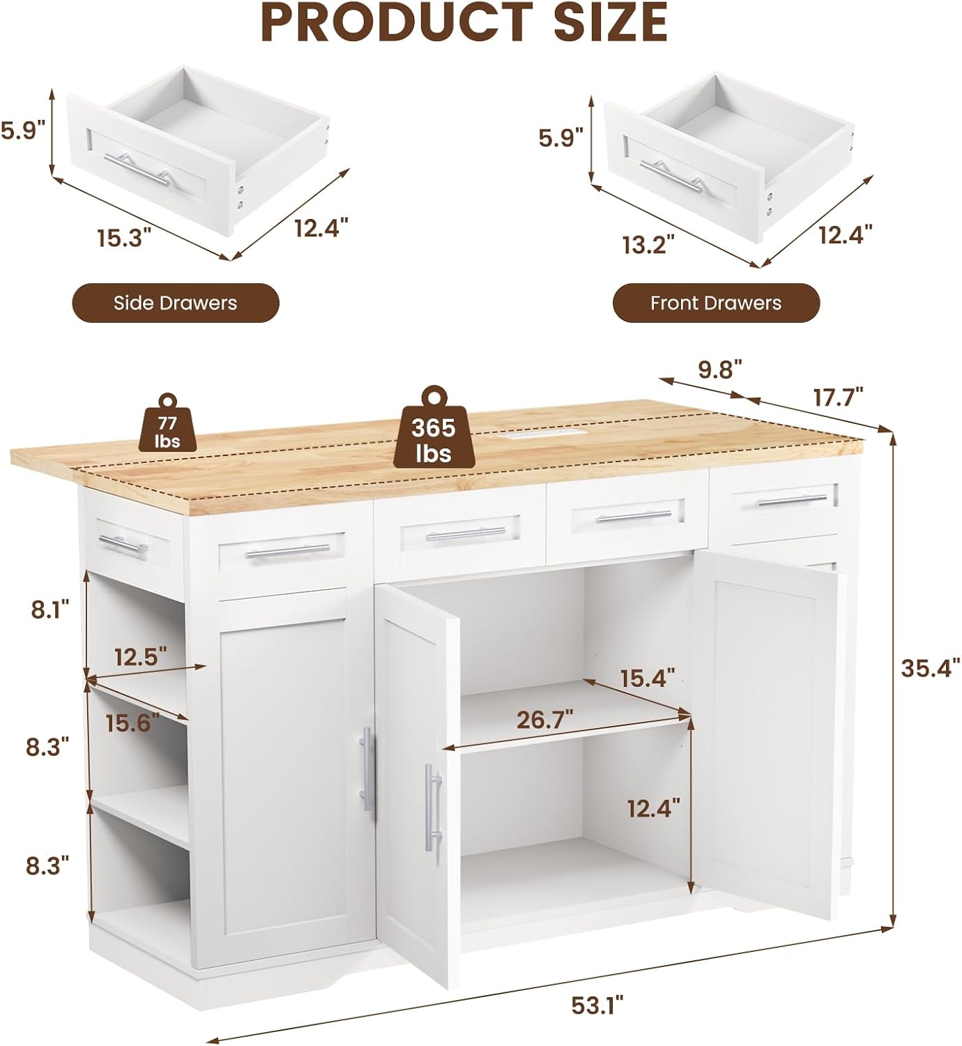 Rolling Kitchen Island With Drop Leaf