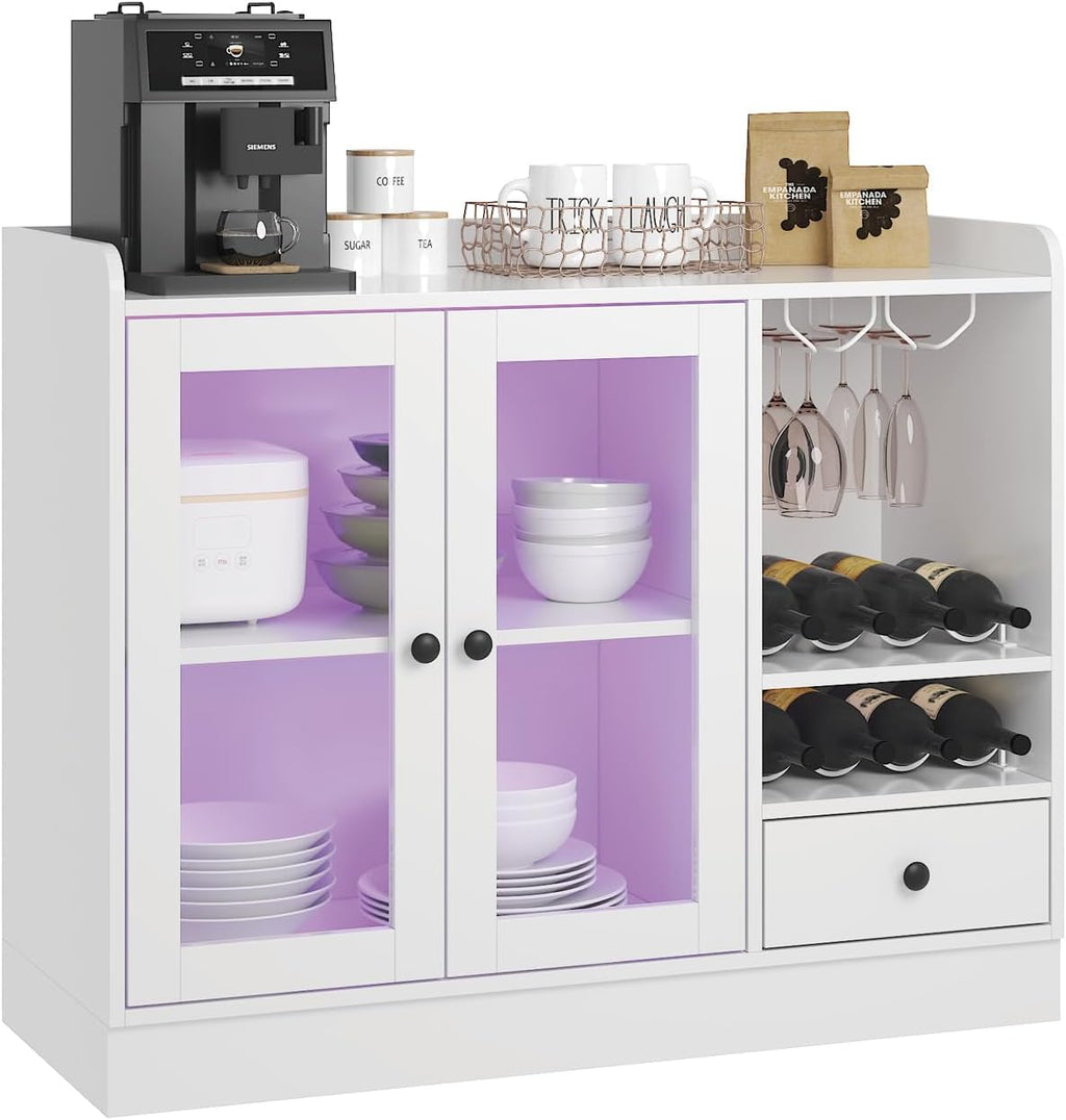 Wine Bar Cabinet With Acrylic Door Storage