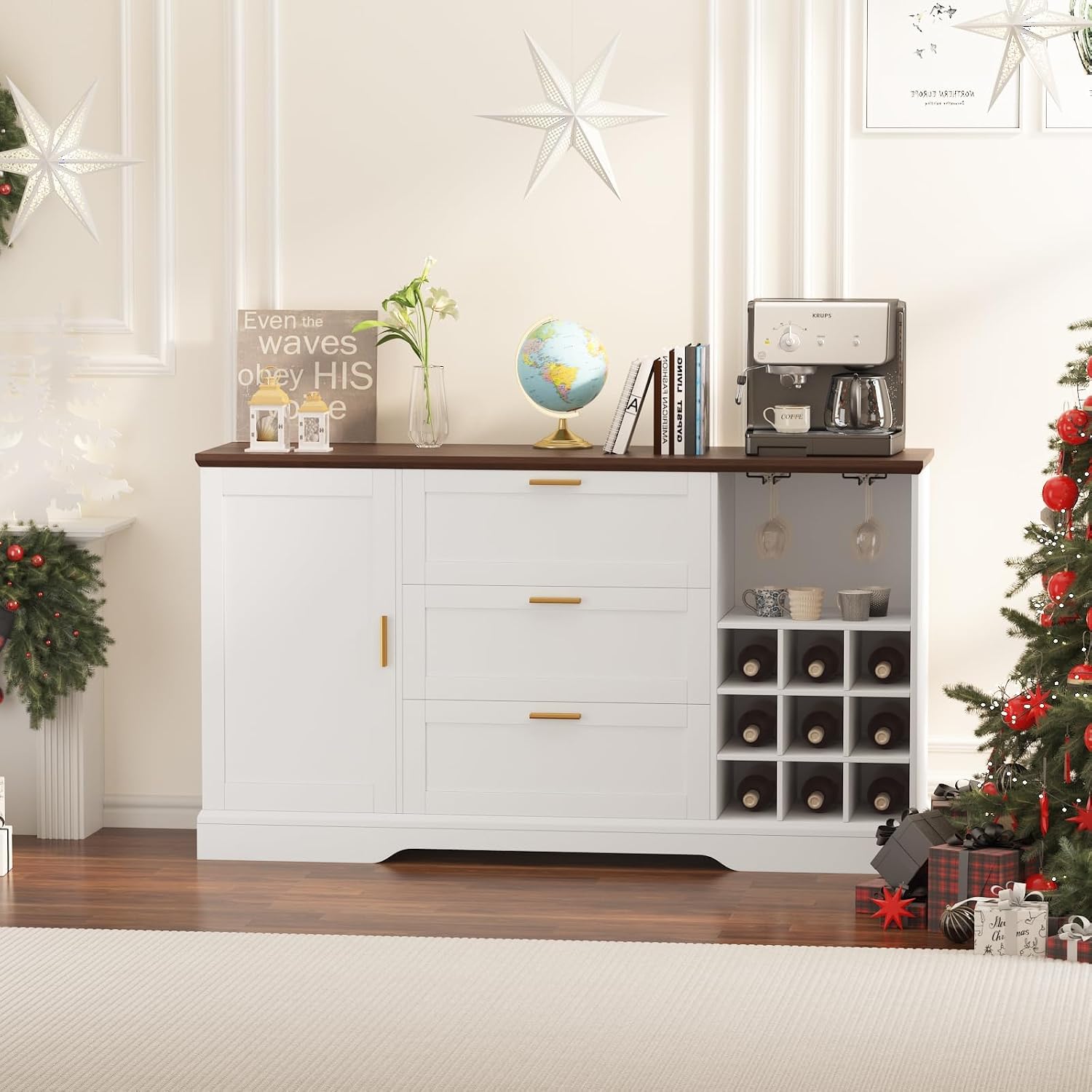 Sideboard Cabinet With Wine Rack Storage