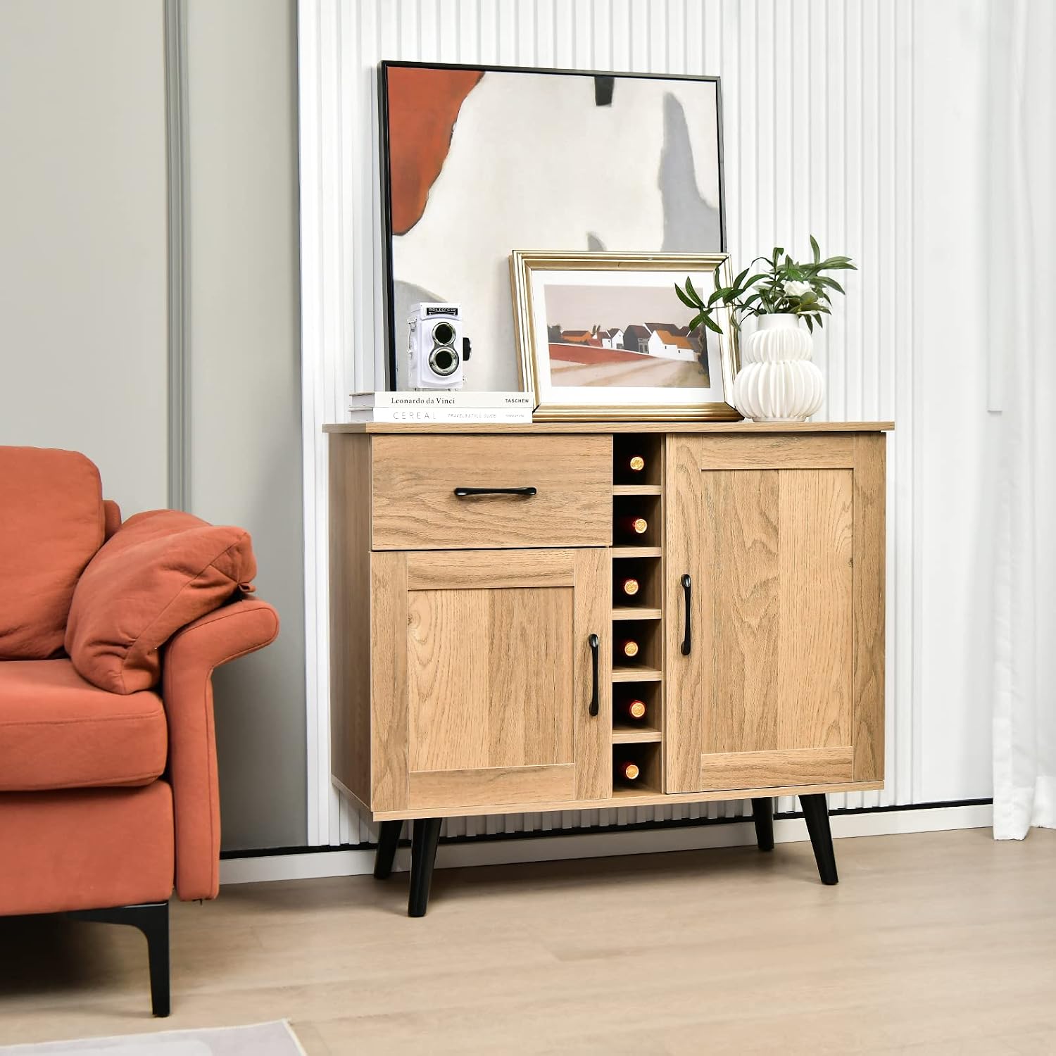 Wine Bar Cabinet With Storage Sideboard