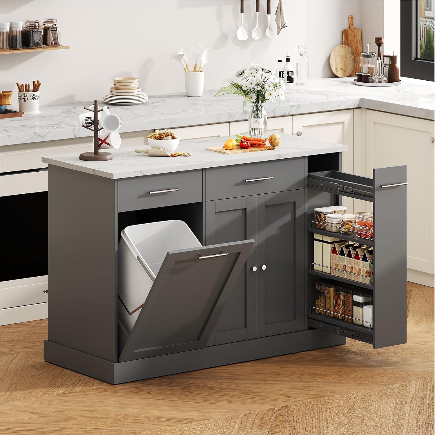 Rolling Kitchen Island With Storage