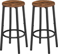 Rustic Round Bar Stools Set