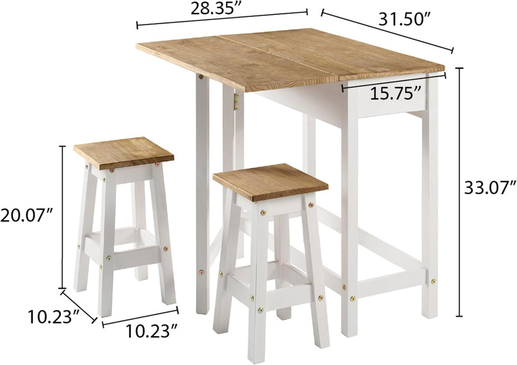 White Drop Leaf Dining Table
