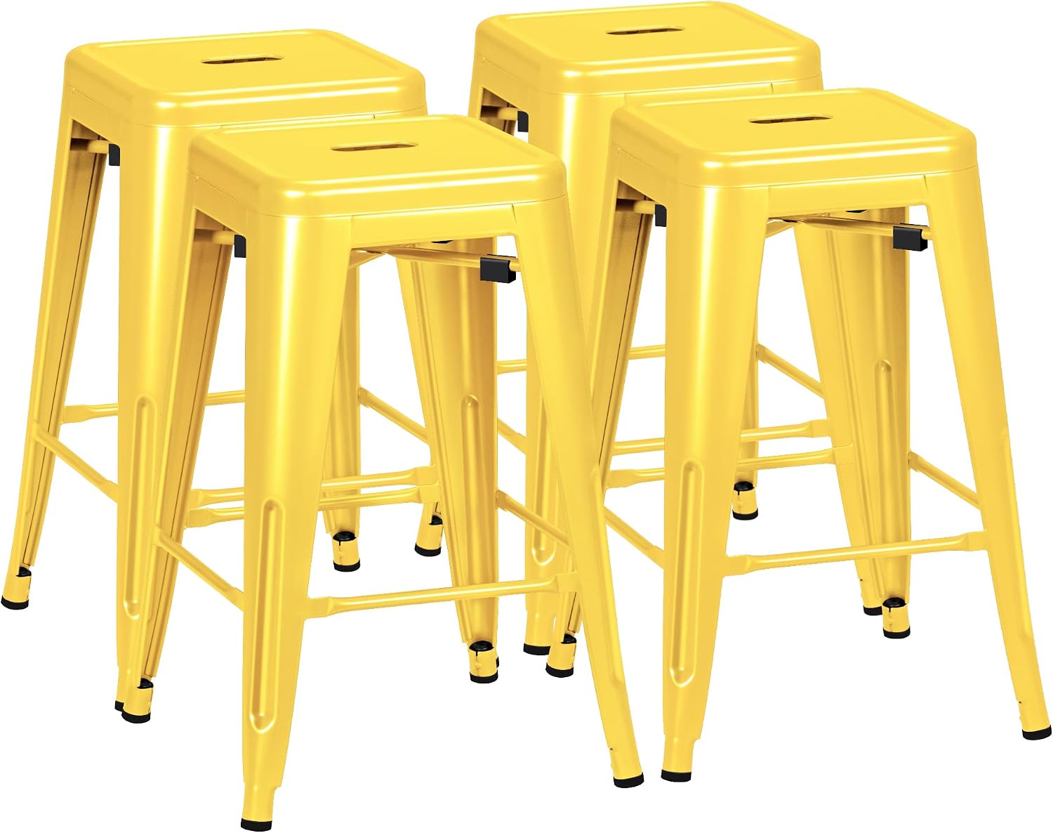 Stackable Metal Bar Stools Set