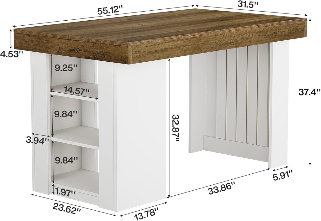 Farmhouse Kitchen Island With Storage