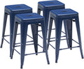 Stackable Metal Bar Stools Set