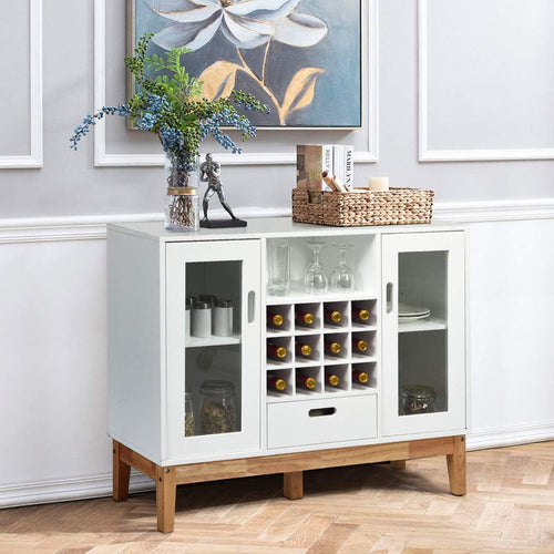 Buffet Sideboard With Wine Rack Storage