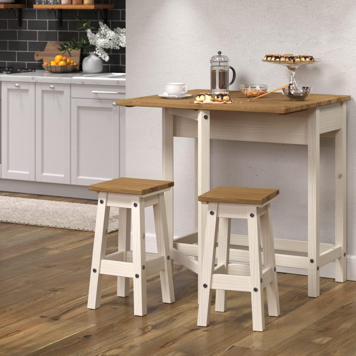 White Drop Leaf Dining Table