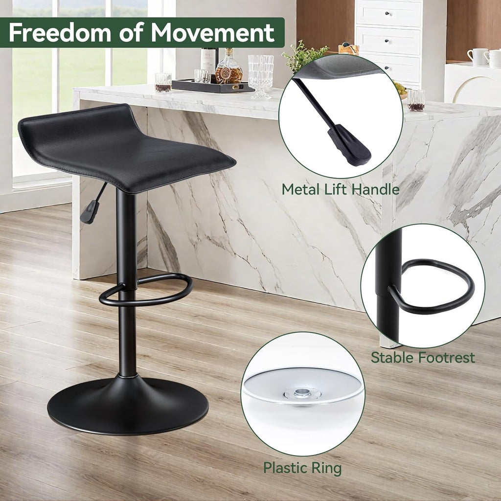 Adjustable Swivel Bar Stools Set