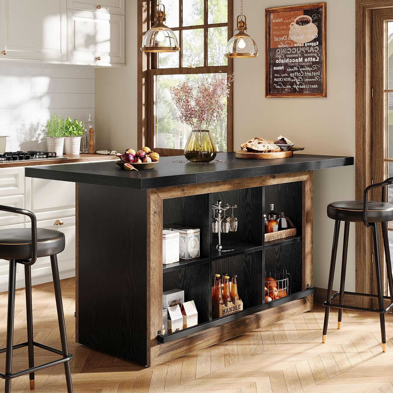 Farmhouse Kitchen Island Bar Table