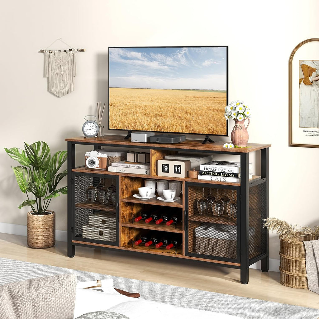 Wine Bar Cabinet With Glass Storage