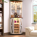 Farmhouse Corner Wine Bar Cabinet