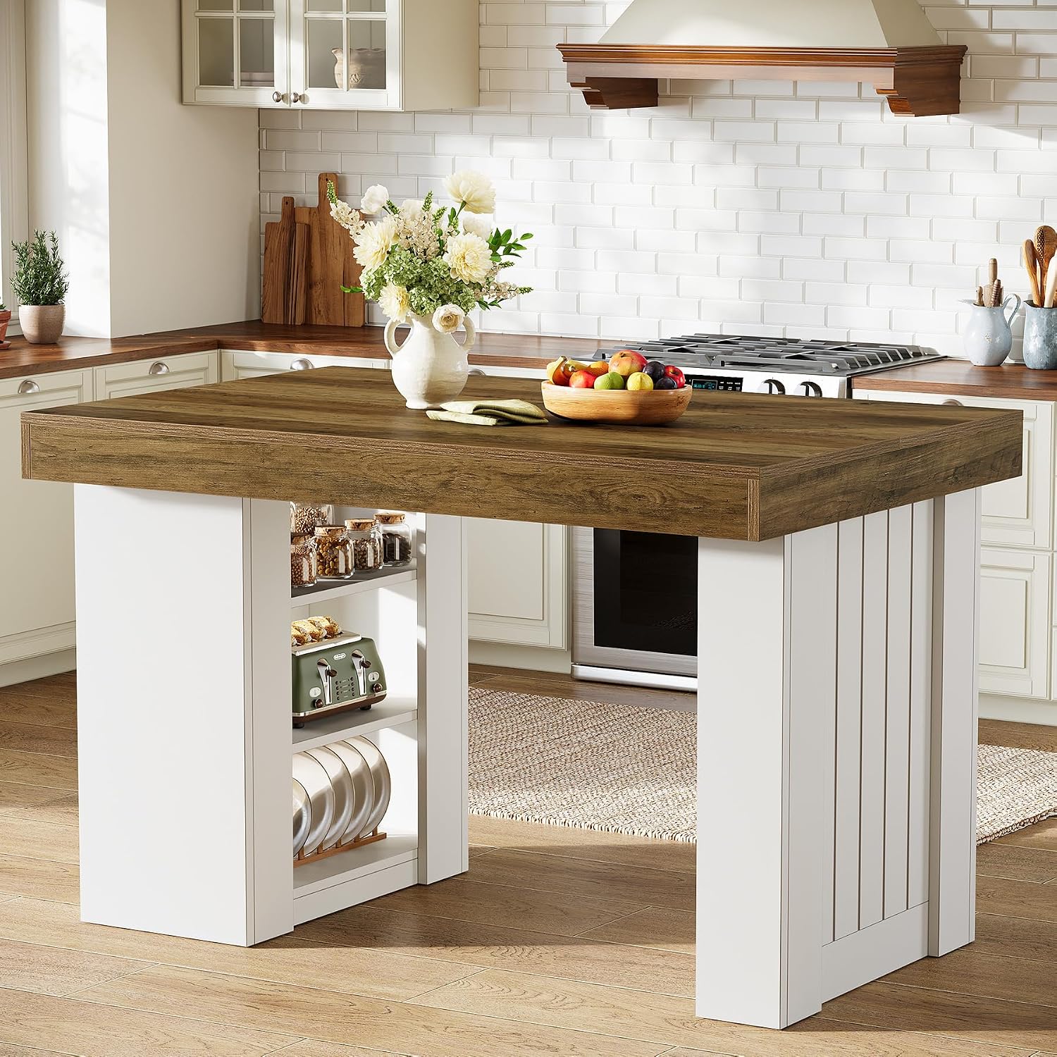 Farmhouse Kitchen Island With Storage