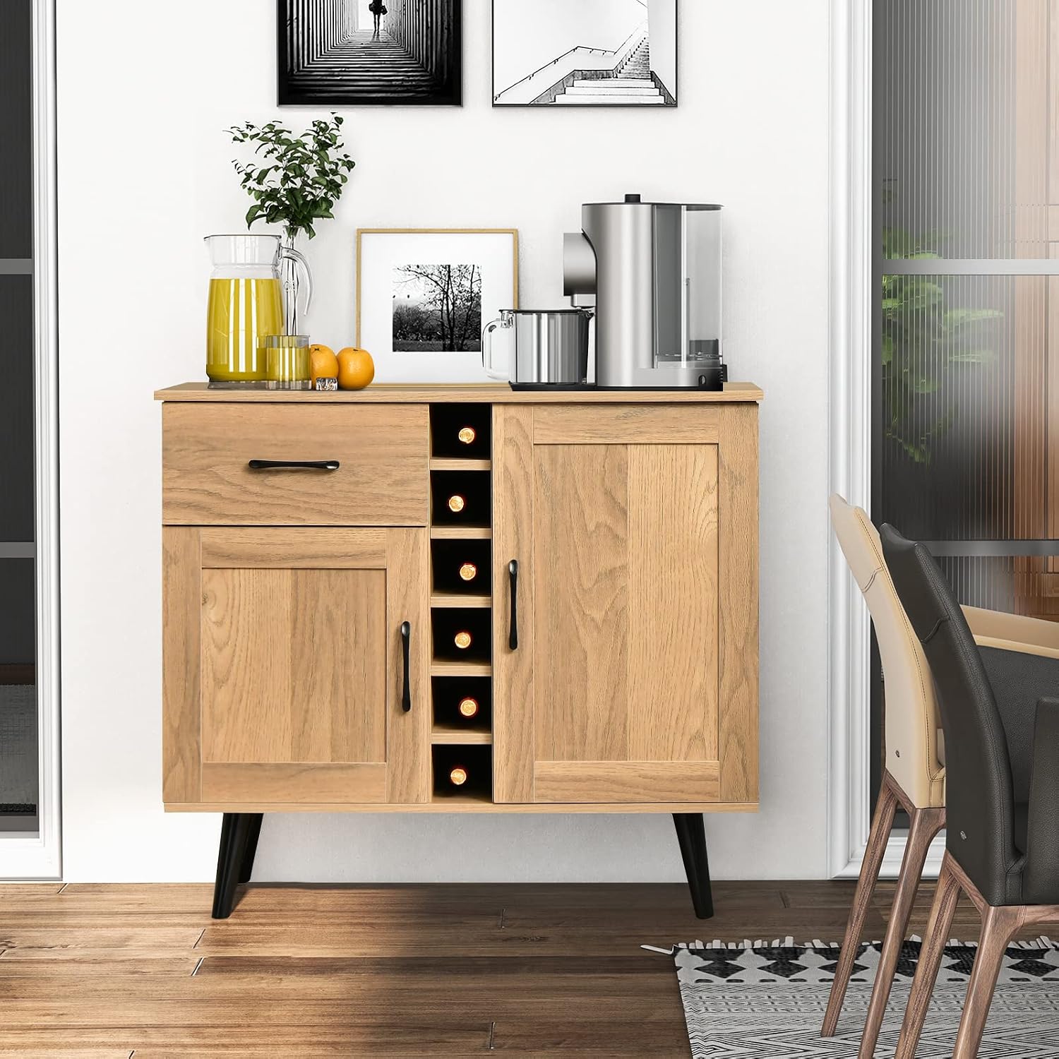 Wine Bar Cabinet With Storage Sideboard