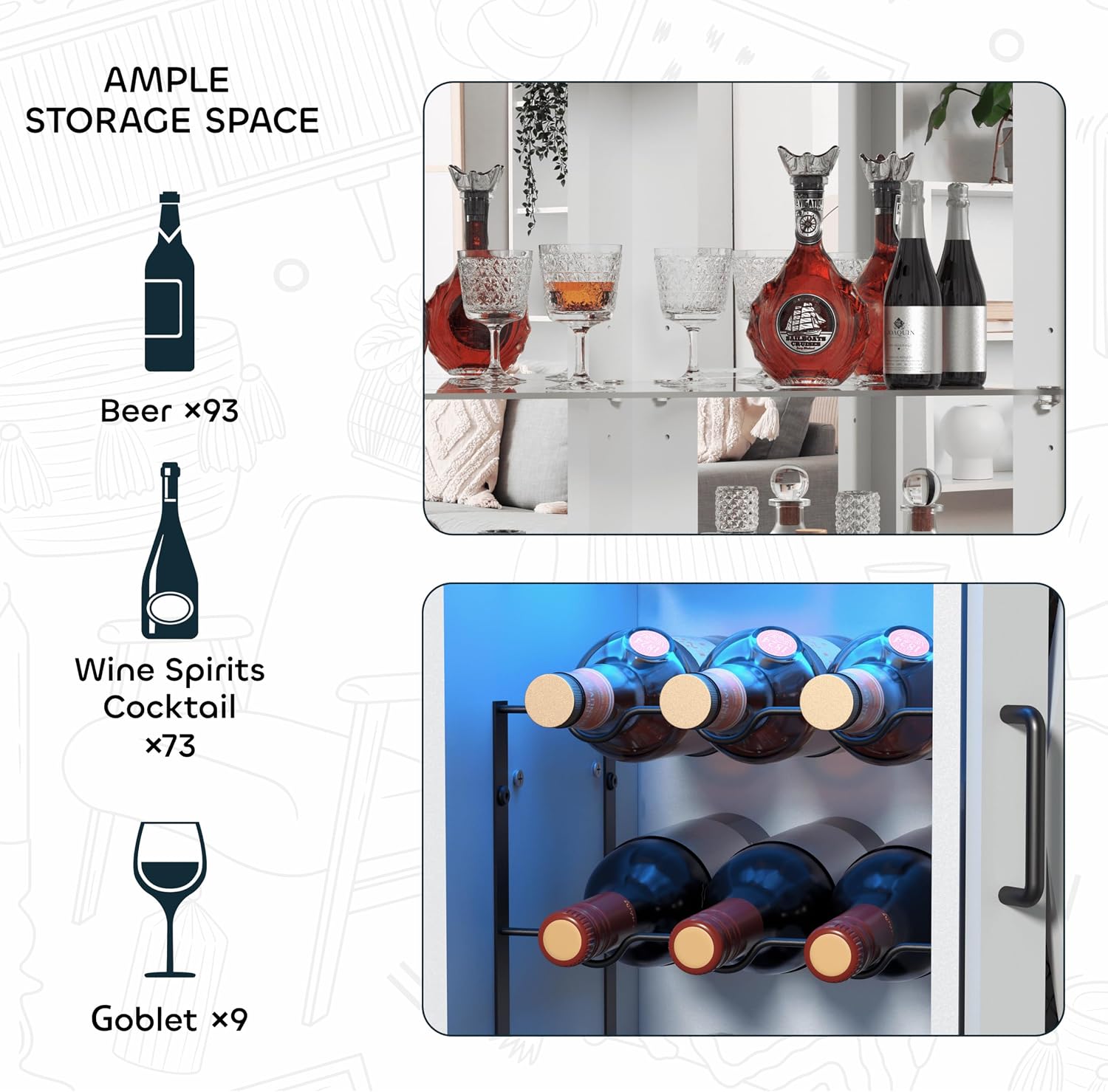 Farmhouse Corner Wine Bar Cabinet