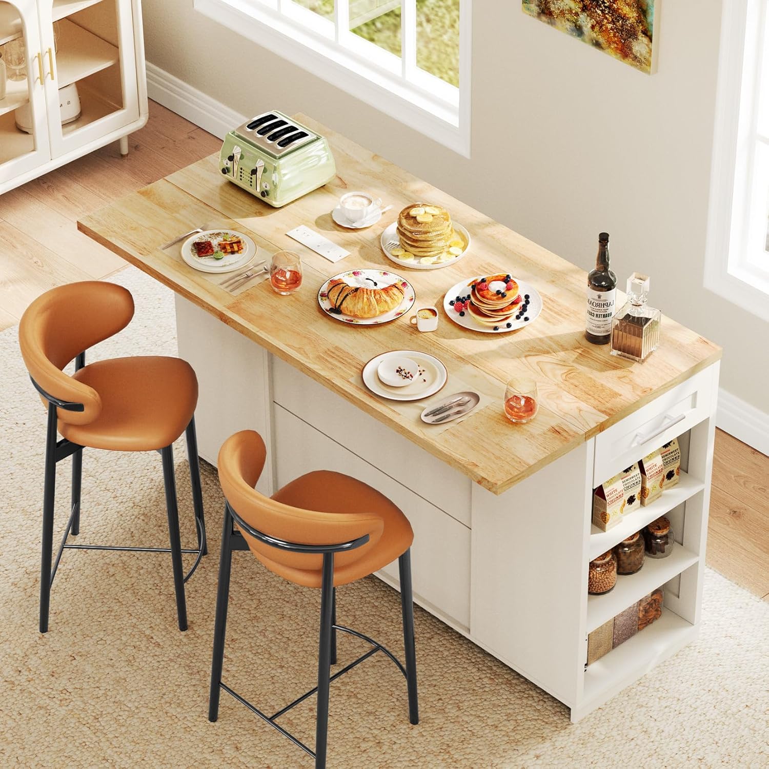 Rolling Kitchen Island With Drop Leaf
