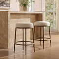 Gold Linen Counter Bar Stools Set