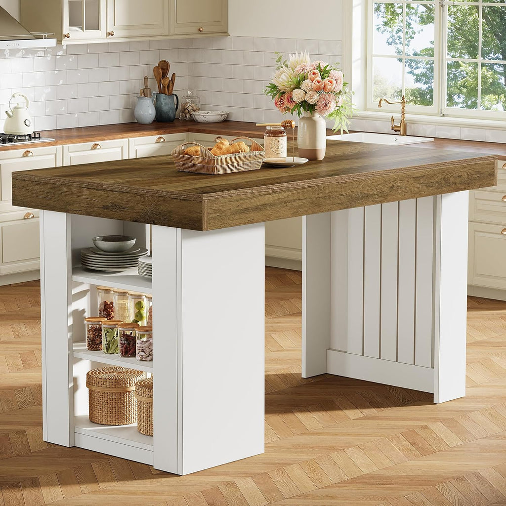 Farmhouse Kitchen Island With Storage