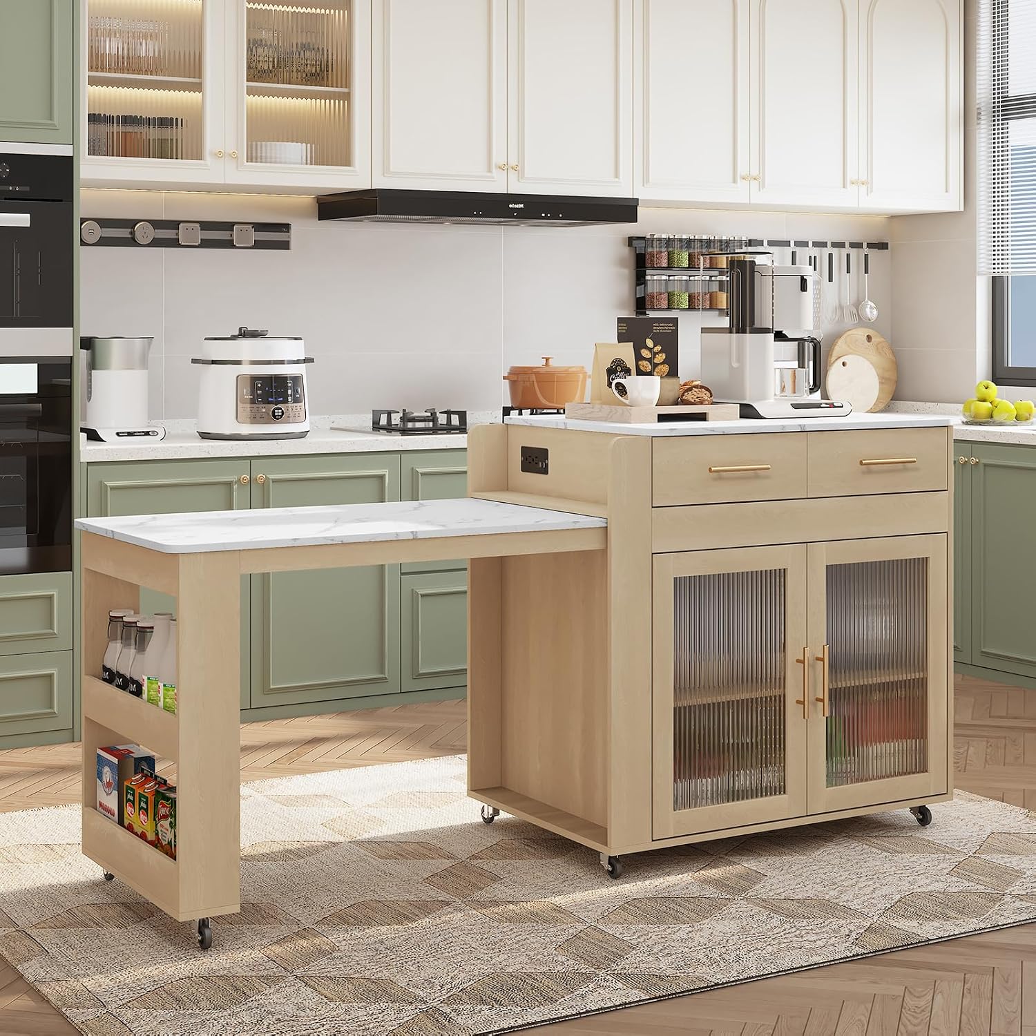 Rolling Kitchen Island With Storage