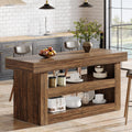 Farmhouse Kitchen Island Storage Table