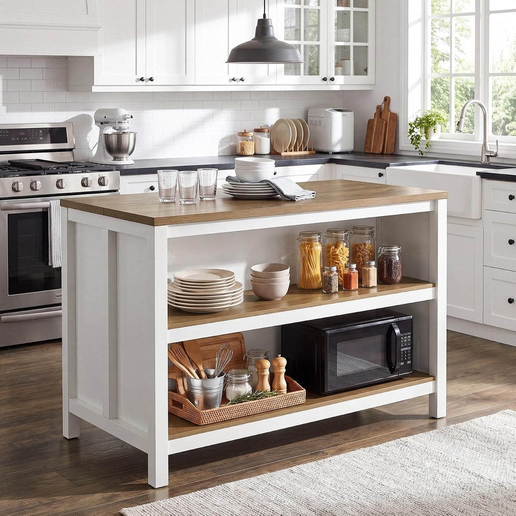 Farmhouse Kitchen Island With Seating