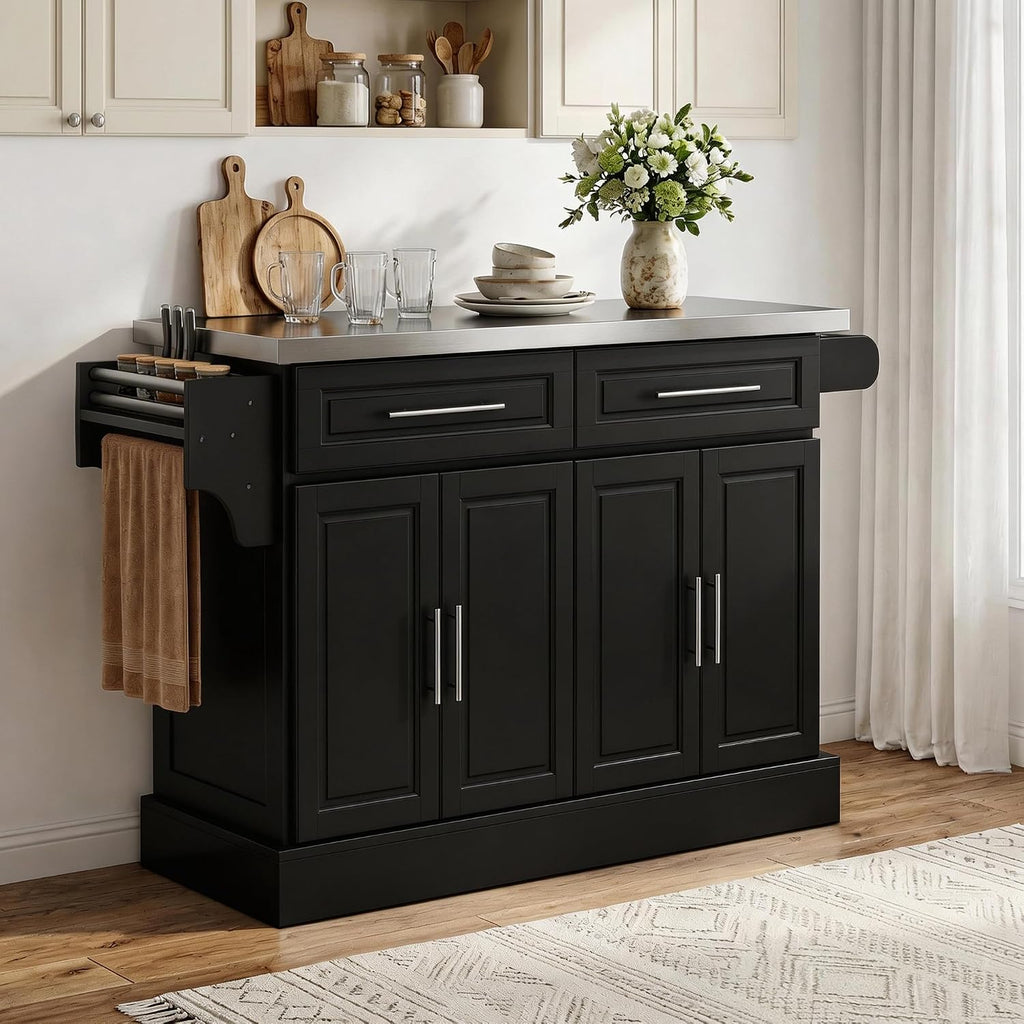 Rolling Kitchen Island Cart With Storage