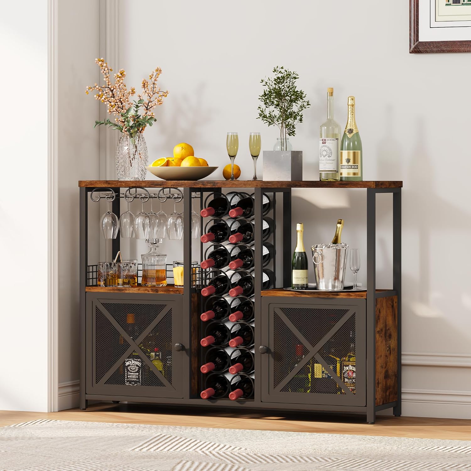Farmhouse Wine Bar Storage Sideboard
