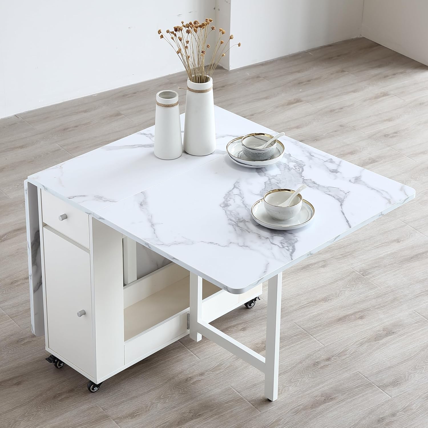 Foldable Dining Table Set With Chairs