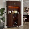 Fluted Wine Bar Cabinet With Storage