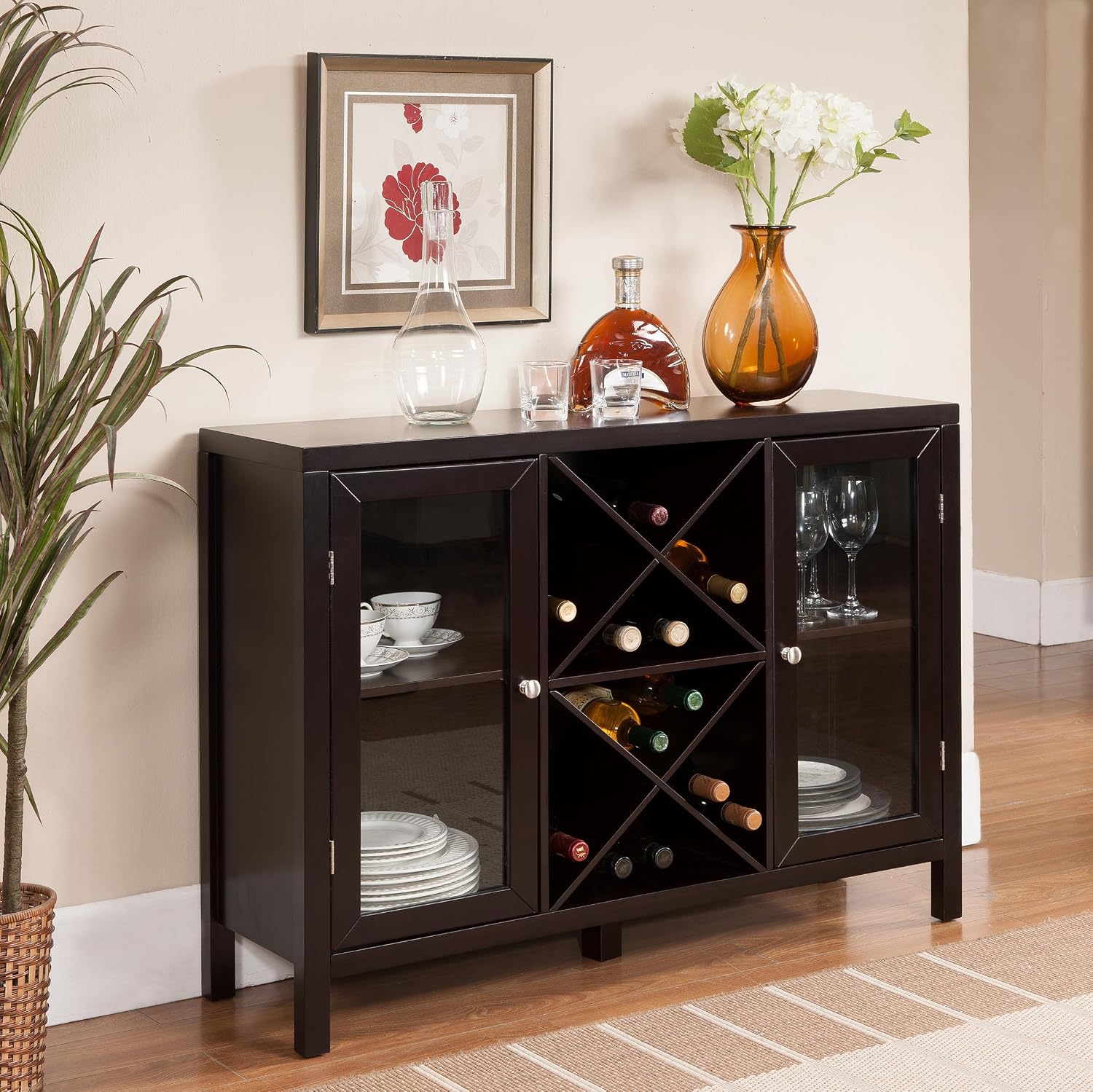 Wine Bar Cabinet With Storage Sideboard