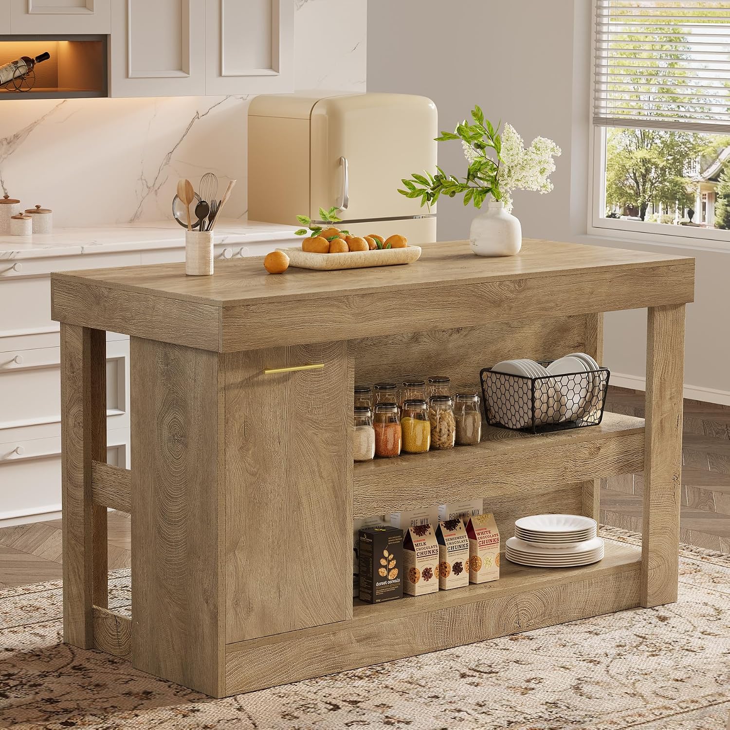 Farmhouse Kitchen Island Prep Table