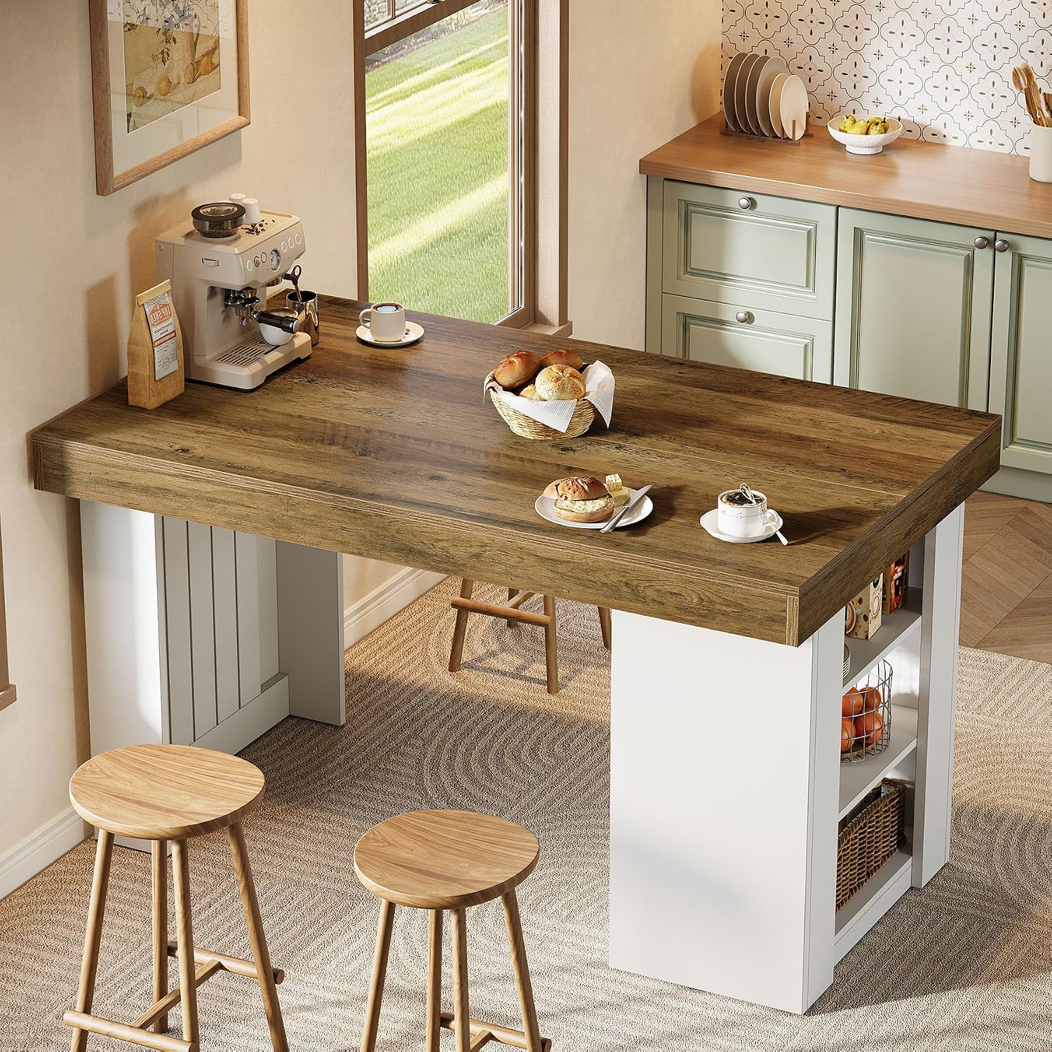 Farmhouse Kitchen Island With Storage